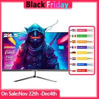 24.5-inch CRUA Curved Gaming Monitor 180Hz, 2800R Ultra Curvature PC Screen Full HD 1080P, Bezel-less Computer Monitor with Free