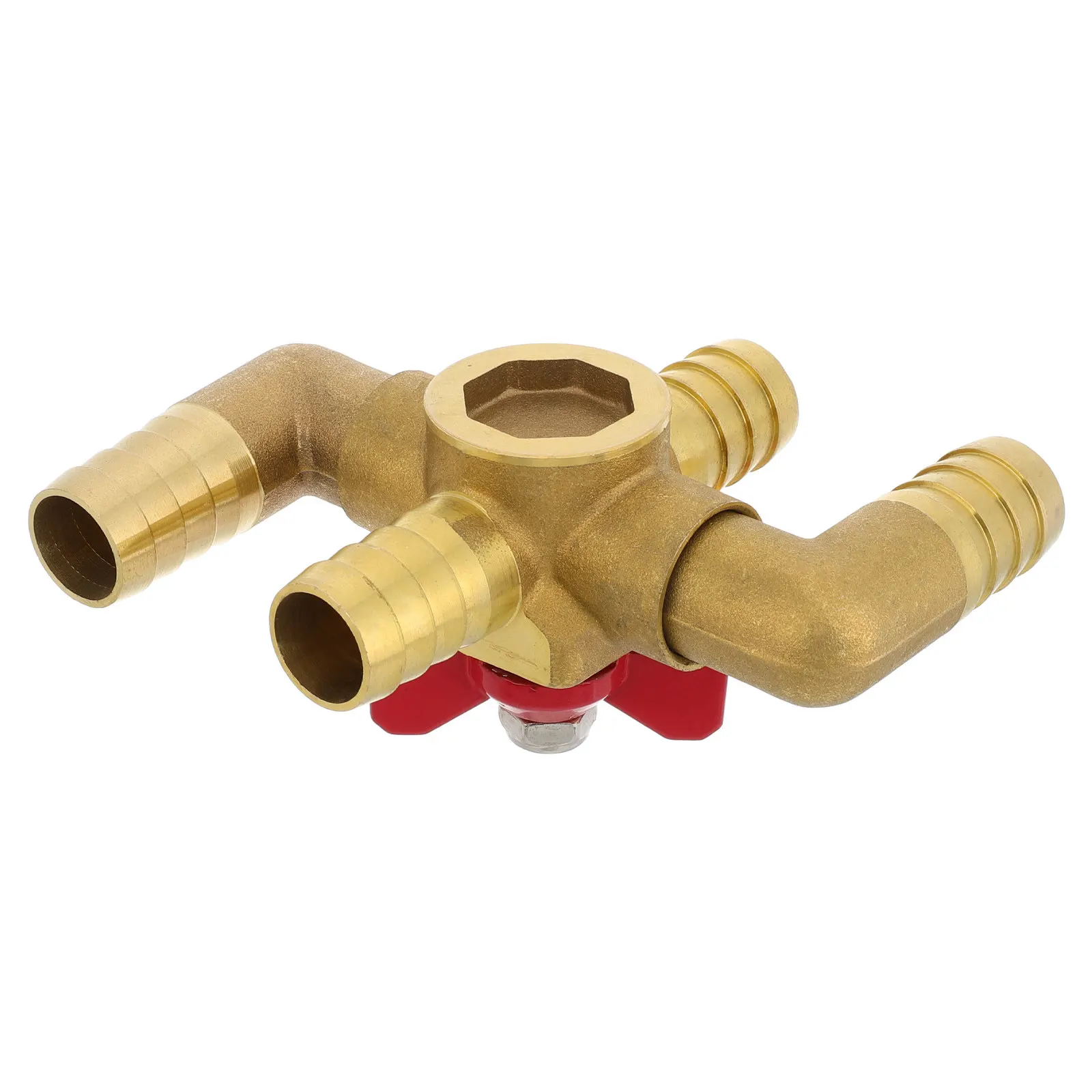

4 Way Automotive Heating Water Valve Solid Copper Body Manual Control Heater Core Bypass Fitting for Car Heater Air Conditioning