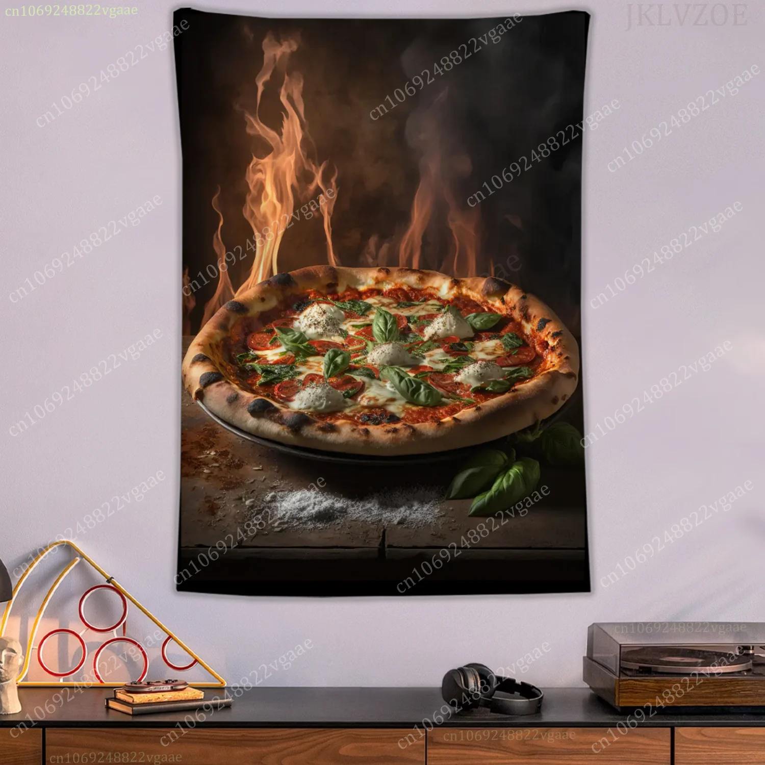 Tapiz de tienda de Pizza, carteles, tienda de Pizzeria, tapices artísticos de pared para decoración de dormitorio, Tapices estéticos, bandera, papel tapiz para barra de aperitivos