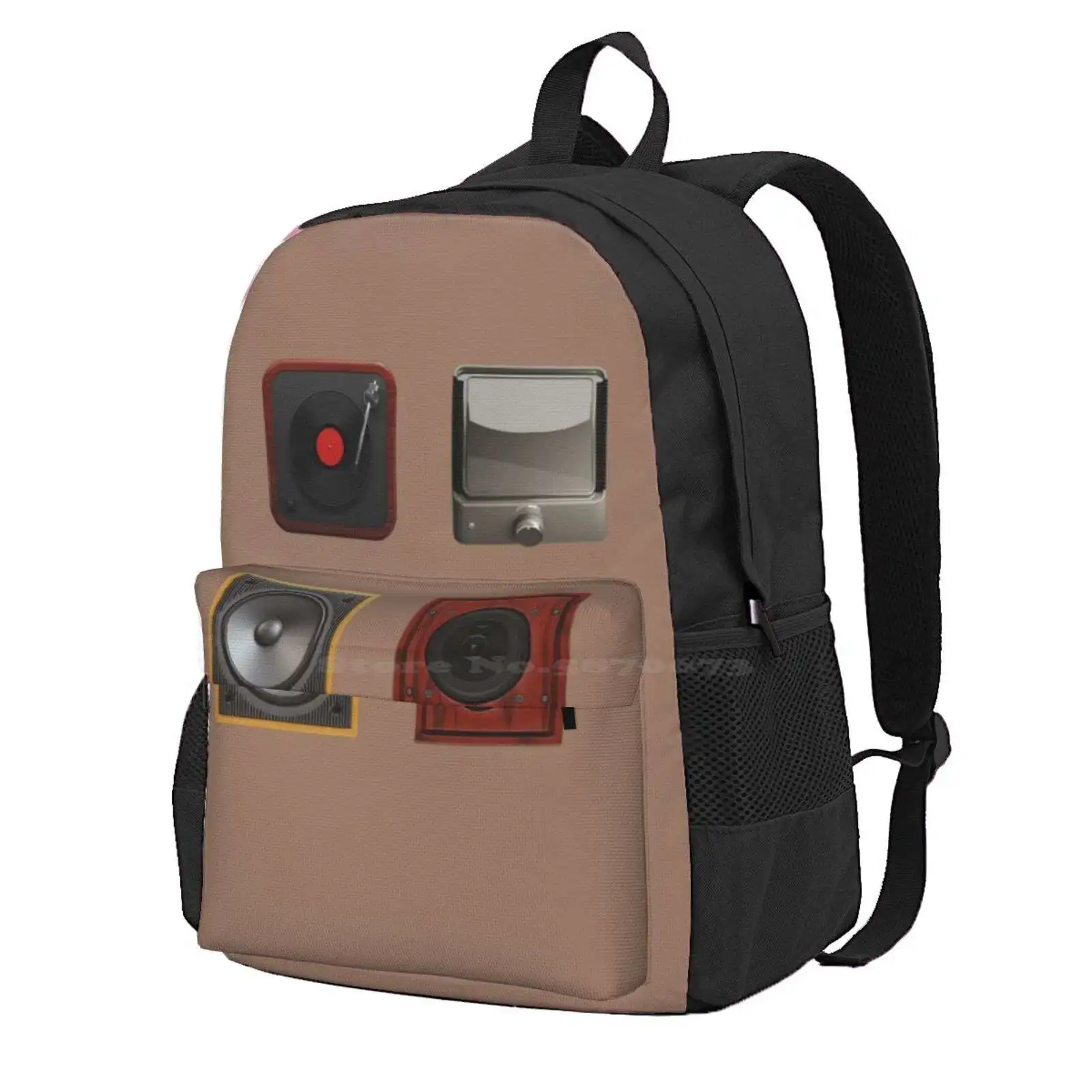 Hi-Fi Audio Icon Set Hot Sale Schoolbag Backpack Fashion Bags Hifi Design Audio Icon Set 3D Audio Illustration Turntable Art