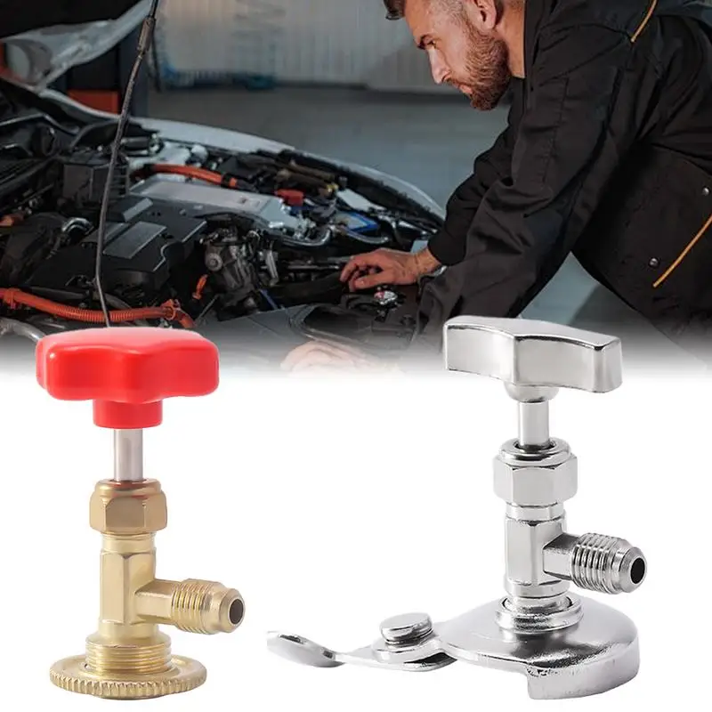 R134 R410 R22 Refrigerant Dispenser AC Refrigerant Can Tap Car Accessories Valve Tool for Air Conditioning Systems Car Refilling