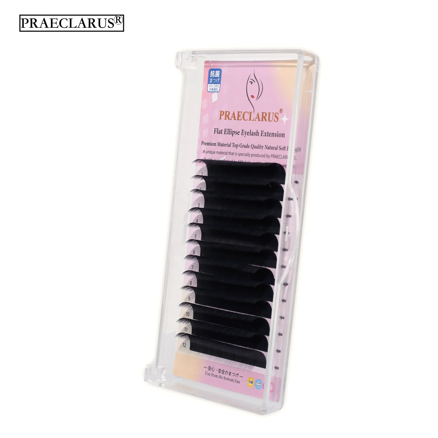 [SHIP ON 24 HOURS]Flat Matte Ellipse individual Eyelash Curl C D DD Thickness 0.2 Natural  soft Black Double Split-tips Ellipse