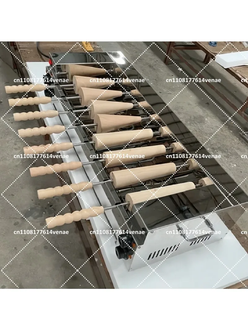 Electric Chimney Cake Maker with 8 Rollers, Hungarian Chimney Cake Rolls Grill Oven, Waffle Maker Bread Roll Baking Machine