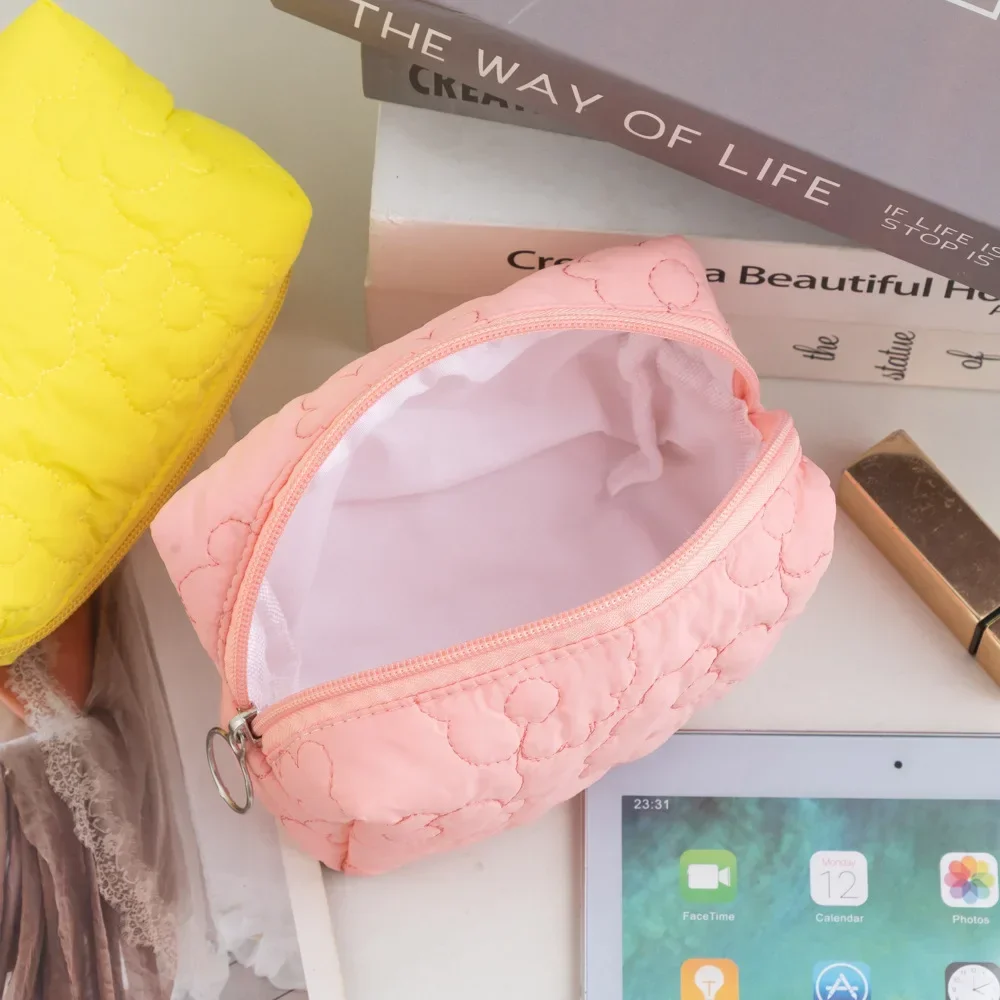 Large Capacity Candy Color Makeup Bags Flower Cosmetic Bag Women Makeup Pouch Toilet Wash Bag Female Clutch Bag Travel Organizer