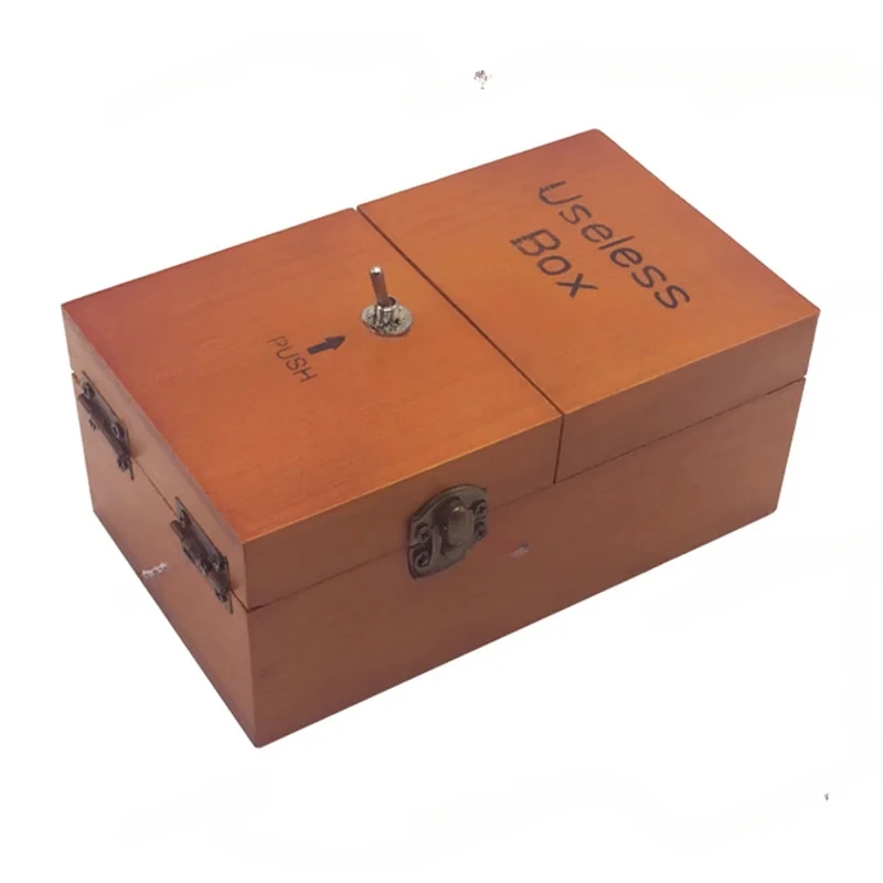 Sale A With Surprises Wooden Useless Box Fully Assembled Toy For Adults And Children Dark Wood Color
