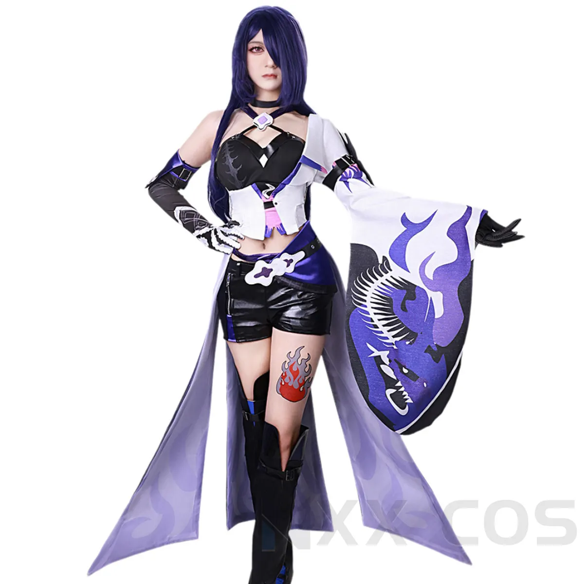 

Game Honkai Star Rail Acheron Cosplay Costume Role Play Comic Con Dress Hallowmas Party Wigs Animation Prop