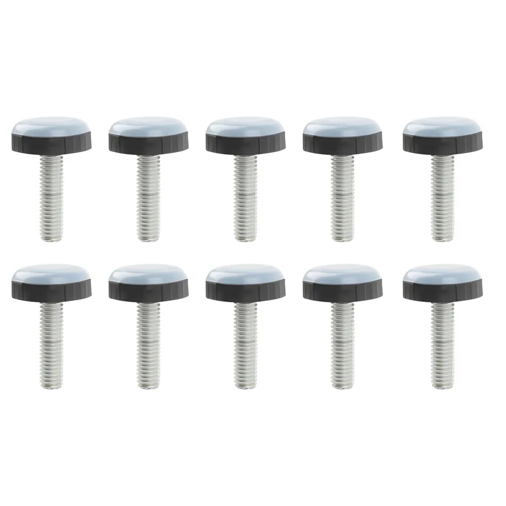 10 X Blue Adjustable M6 Levelling Feet For Tables Chairs Furniture Floor Protection Wear Resistant Metal Plastic Mix