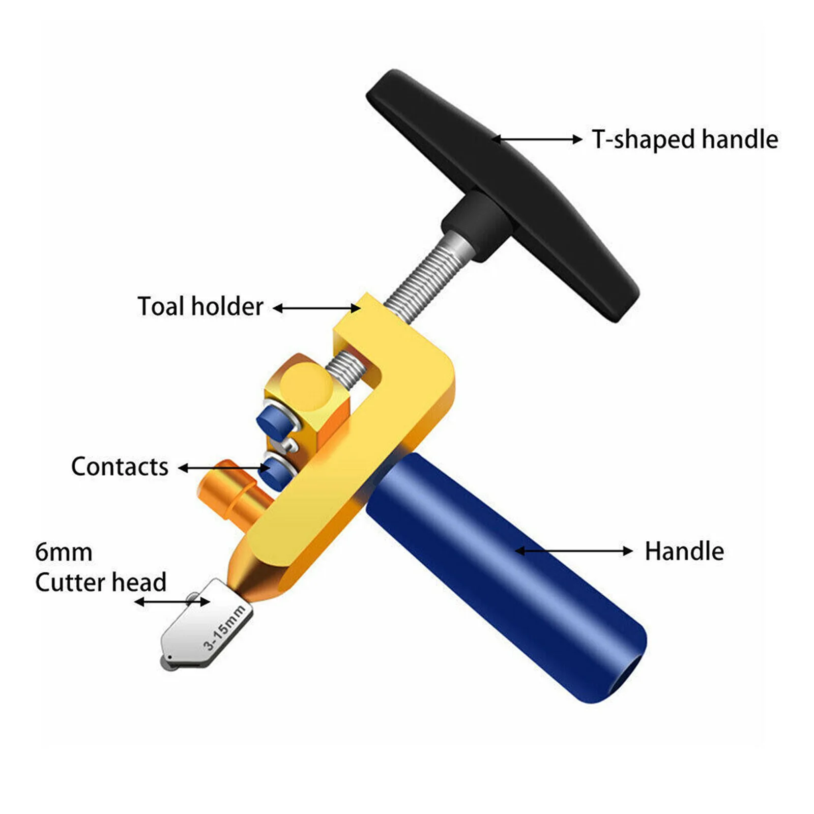 Professional 2 In 1 Easy Glide Glass Tile Cutter Ceramic Tile Glass Cutting Tool Portable Construction Cutter Tool