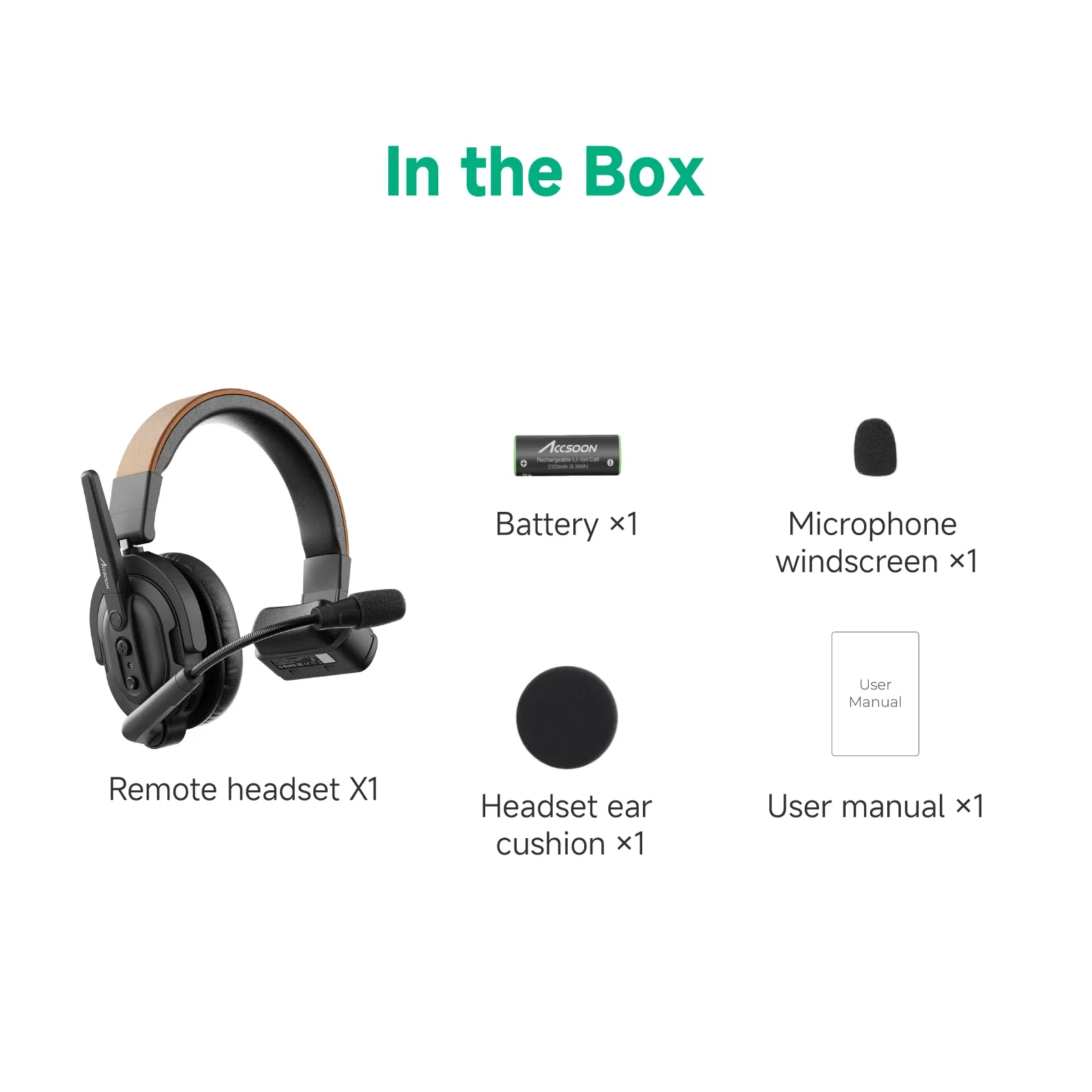 Accsoon CoMo SE Remote item only Wireless Intercom System 2.4G Communication  Remote Headset With Battery Wireless