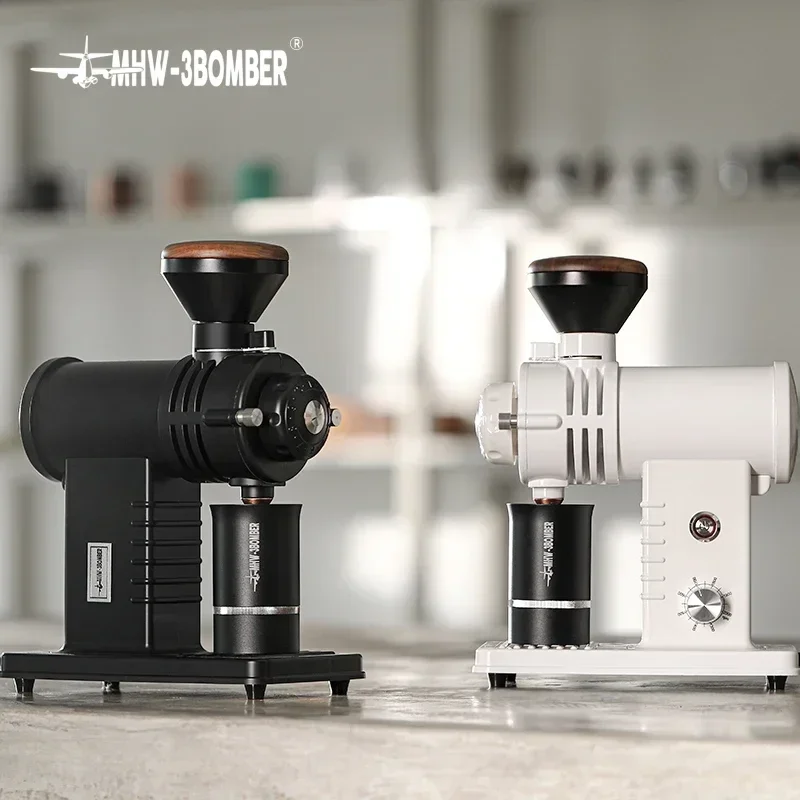 

MHV-3 Bomber Adjustable Electric Coffee Grinder with 78mm Blade and Espresso Sieve Amp Brush To Set Coffee Bean Hopper