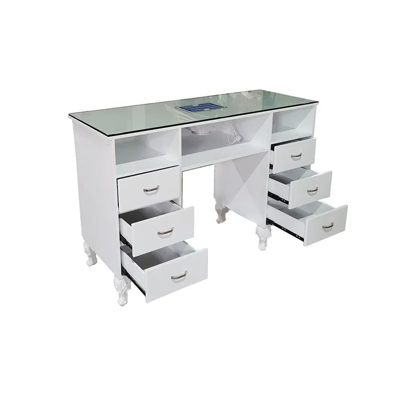 Luxury Salon Equipment Furniture Single Seat Manicure Table  With Dust Collector