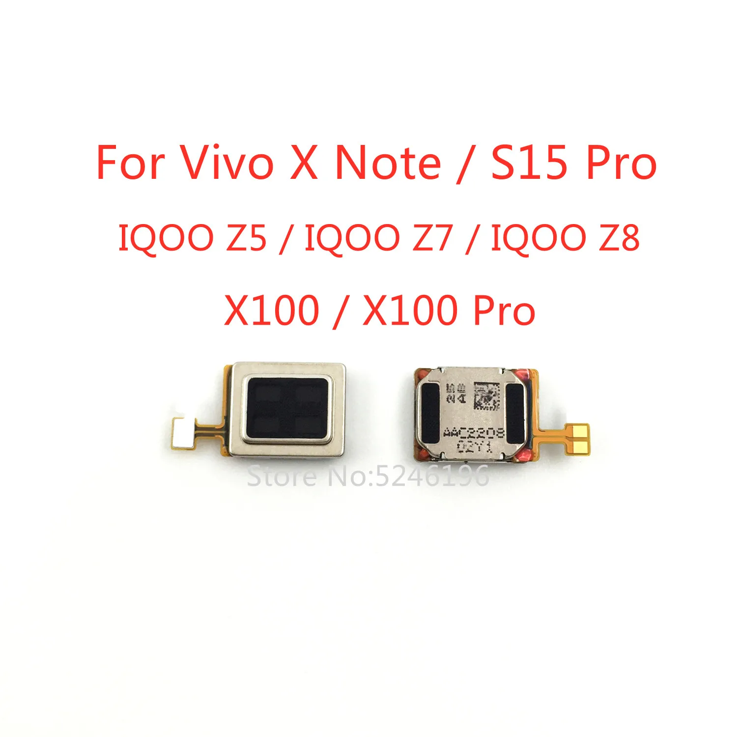 2pcs Earpiece Speaker Flex Cable For Vivo X100 / X100 Pro Vivo IQOO Z7 / IQOO Z8 / IQOO Z5 Vivo S15 Pro Vivo X Note Replace Part