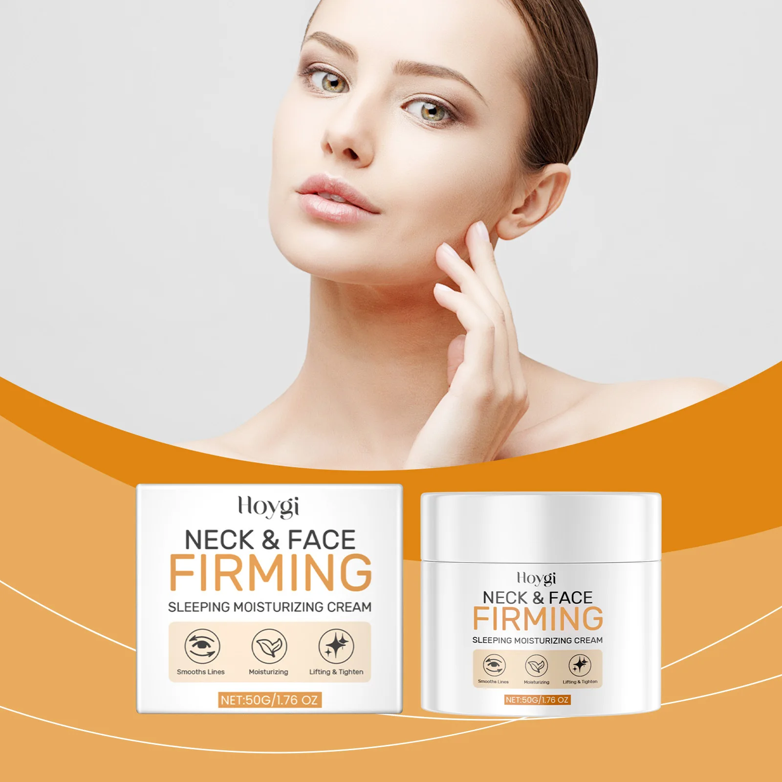 

Hoygi Collagen Firming Moisturizer Moisturizing Hydrating Softening Facial Skin Cream Fade Wrinkles and Keep Skin Smooth