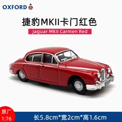 Oxford Diecast 1/76 Scale Jaguar MKll Carmen Red Alloy Car Model Classic Adult Collection Display Toy Gift