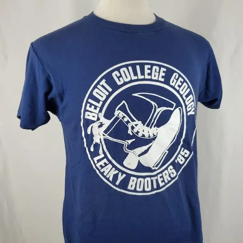 Beloit College Geology Leaky Booters '85 Vintage T Shirt Large Usa