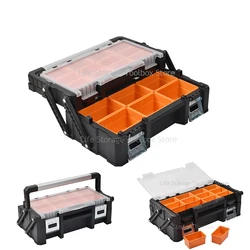 Hardware Toolbox Empty Large Tool Box Plastic Tool Case Portable Toolbox Screws Storage Box Parts Box Drawer Tool box Hard Case