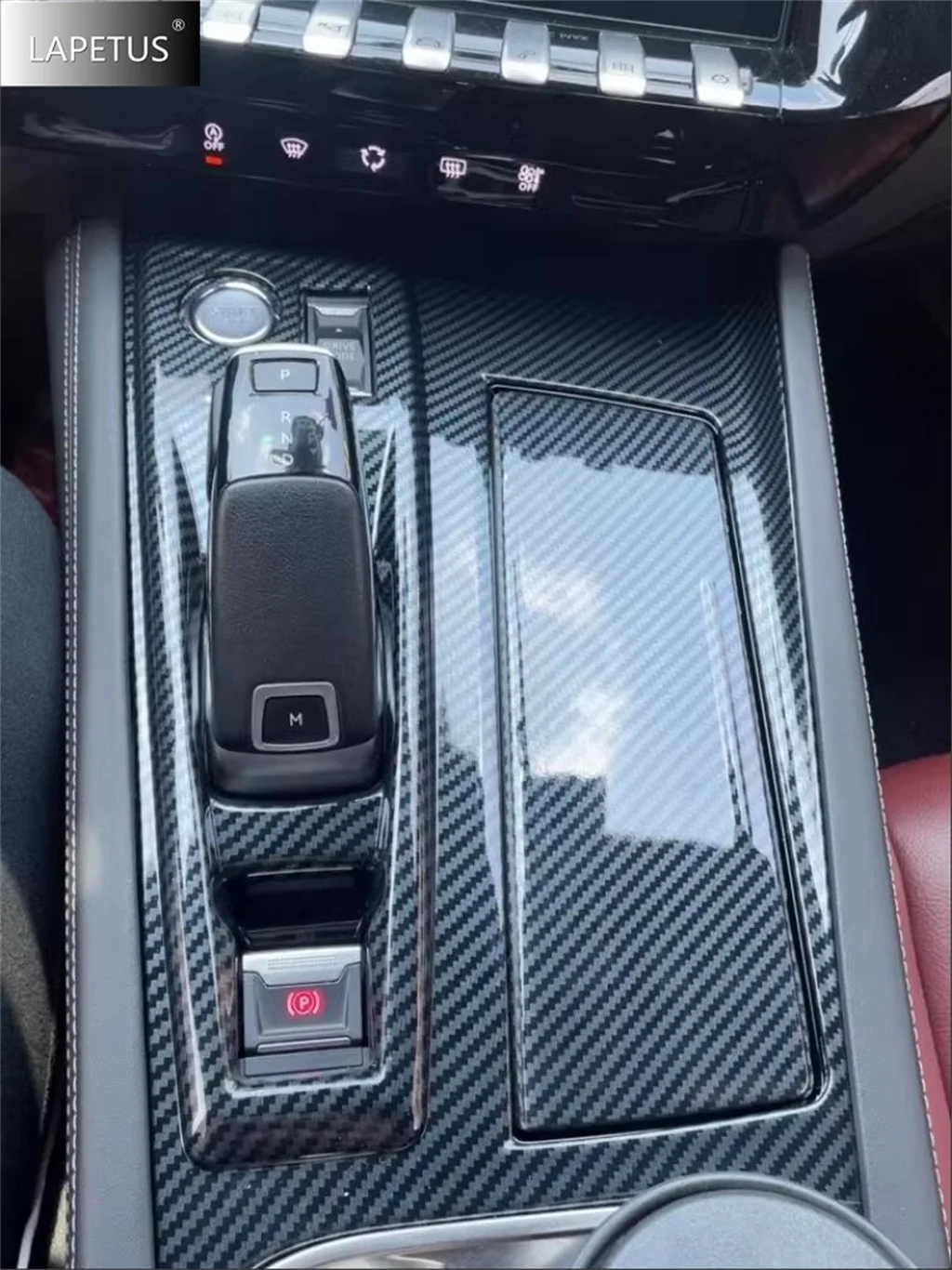 

Central Console Stalls Gear Panel Shift Box Decor Panel Cover Trim Car Interior Modified Accessories For Peugeot 508 2019 - 2022