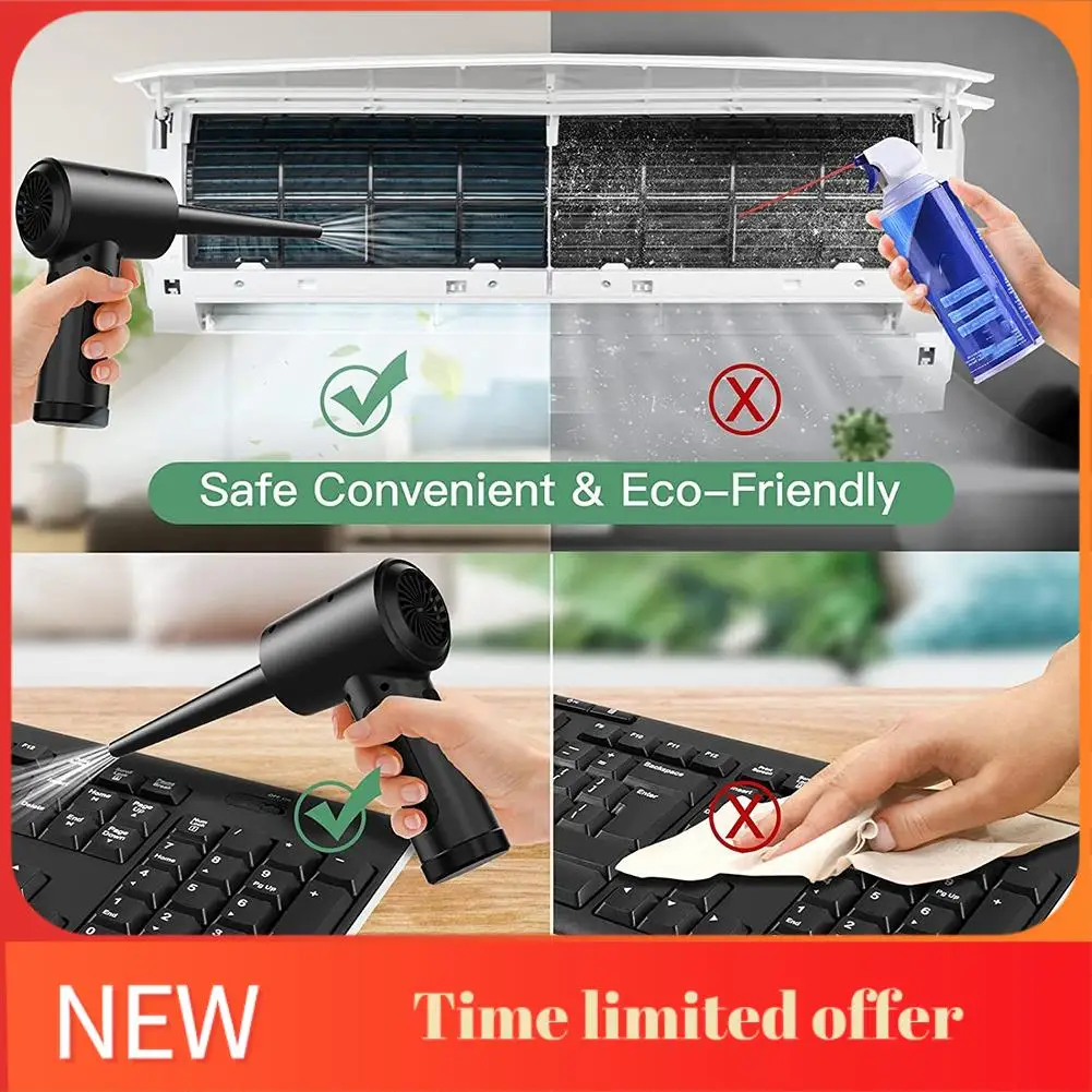 

A42T-Cordless Air Duster,Multi-Use Portable Replaces Compressed Air Cans, Powerful 51000RPM,Air Duster For Computer, Laptop
