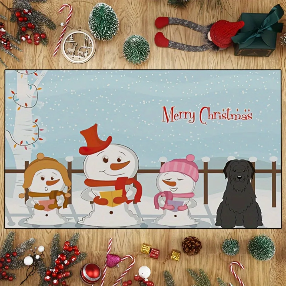 ممسحة VIKAMA لعيد الميلاد، سجادة مضادة للانزلاق قابلة للغسل في الغسالة، ديكور مدخل داخلي وخارجي لغرفة المعيشة في الباب الأمامي