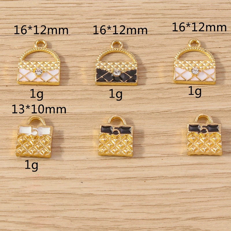 Tusember 10 Stück zufällig gemischte Emaille-Anhänger mit Schleifenmotiv für Taschen und Schuhe, für die Schmuckherstellung, Ohrringe, Halsketten, DIY-Armbänder und Zubehör – Detail 5
