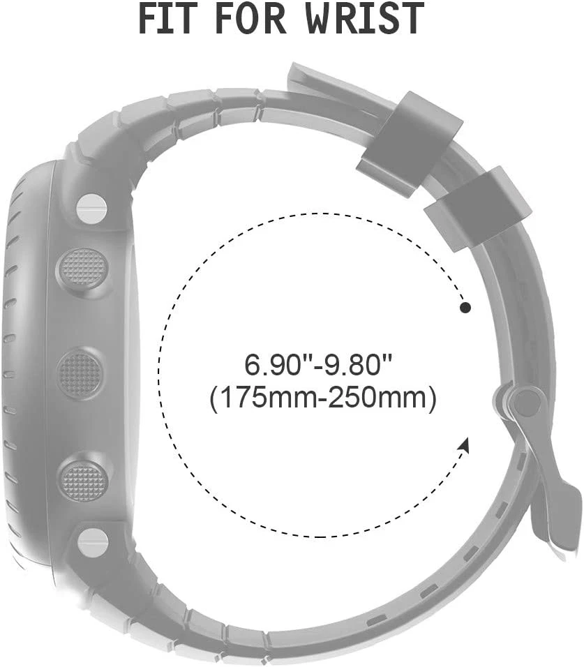 Correa de goma para reloj inteligente Suunto Core, accesorio deportivo de repuesto con cierre de Metal