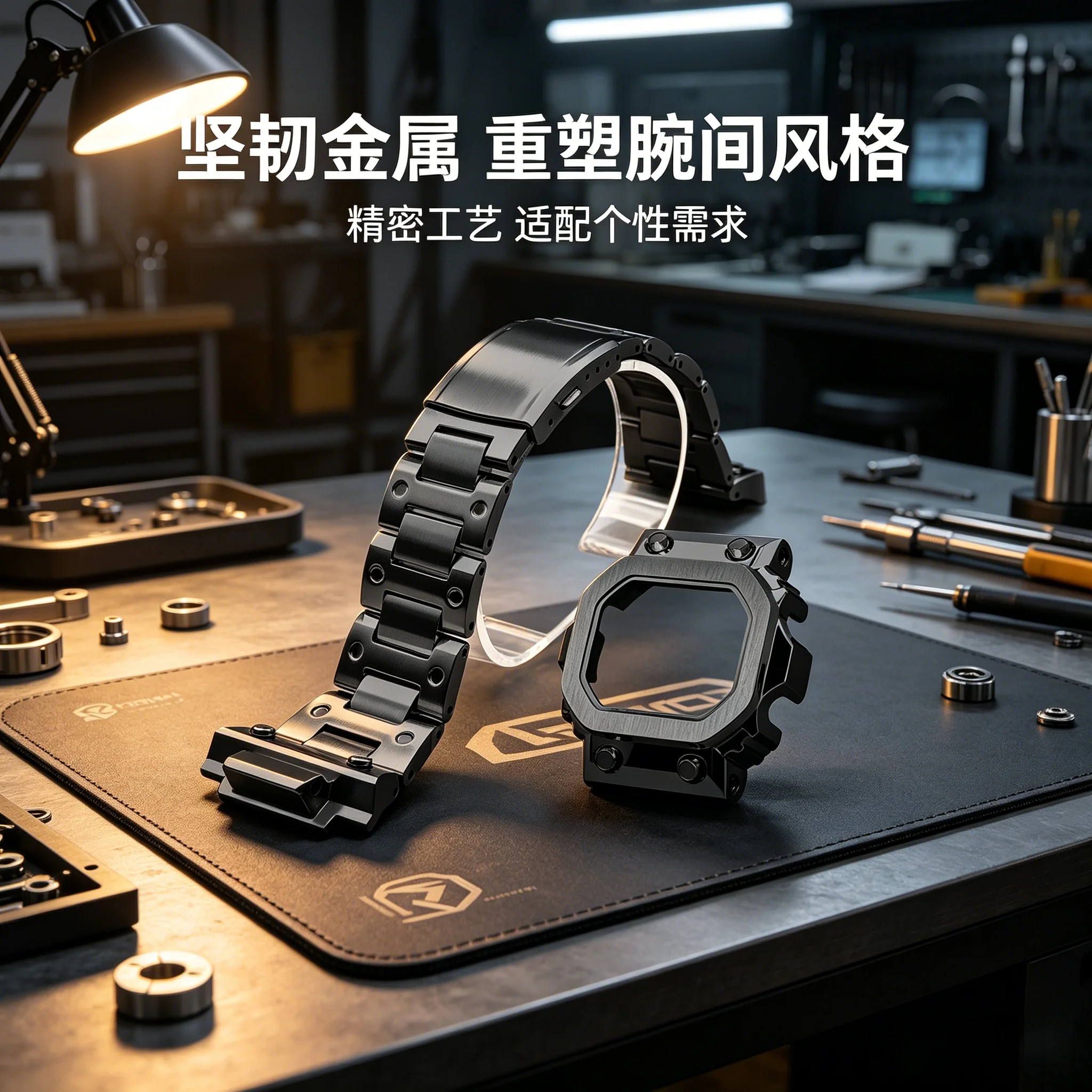 Customisation kit for the Casio GX56 series in stainless steel – exuding a rugged, masculine style