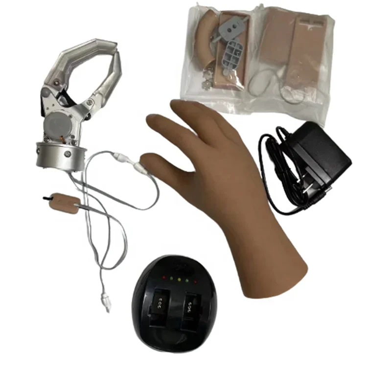 artificial limb arm prosthesis Finger movable myoelectric hand prosthetic hand with   silicone hand cover