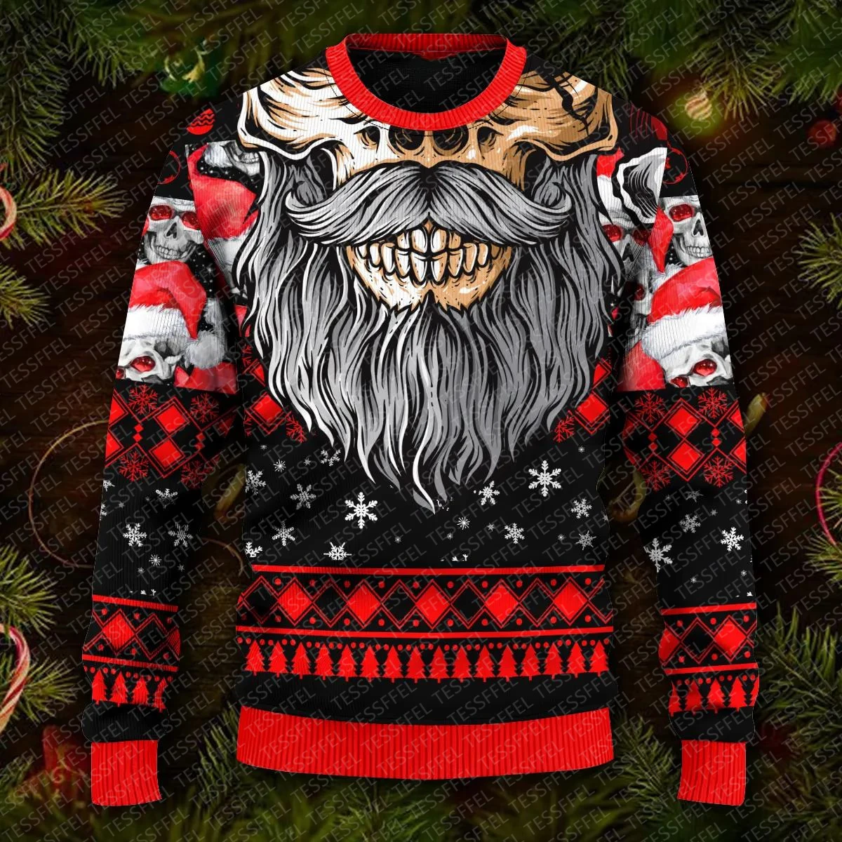 

Christmas Skull Santa Claus Pets Jesus Knitted Ugly Sweater 3DPrint Vintage Winter Casual Harajuku Pullover Retro Long Sleeves I