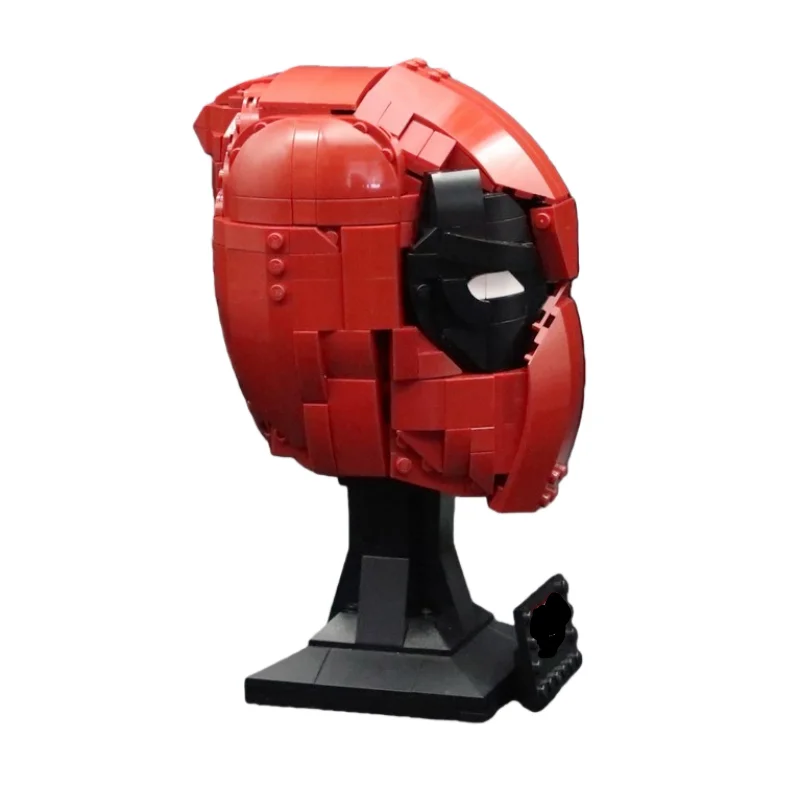 New 570pcs Famous Movie MOC Character Mask Helmet Model DIY Assembly Technology Building Blocks Children's Birthday Puzzle Toys