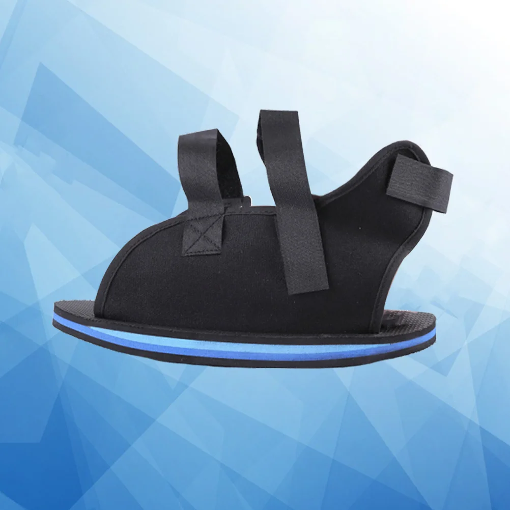 1 قطعة حذاء الجص كسر أسود مريح وحيد القدم المشي حذاء لكسر تو الانتعاش الجبس دعم الأحذية الملحقات