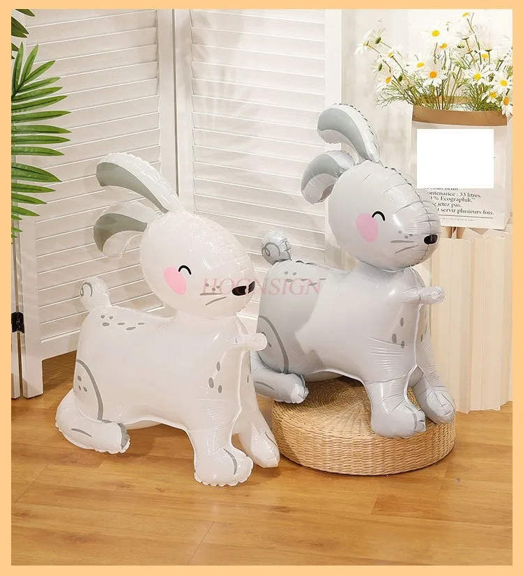 Rabbit Year Baby 3D Rabbit Balloon Children's Birthday Decoration Scene Layout Celebration Festival Party Photography