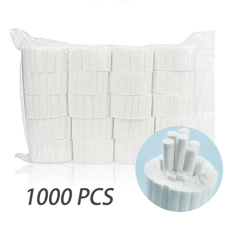 

1000PCS Dental Medical Surgical Cotton Rolls Tooth Gem Cotton Roll Disposable Absorbent Hemostatic Cotton Cloth Dentist Supplies