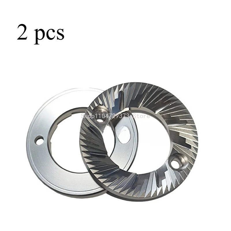 

2 шт. 65 мм кофемолка с плоскими жерновами, плоский шлифовальный диск, шлифовальный диск из нержавеющей стали 420, аксессуары для кофемолки