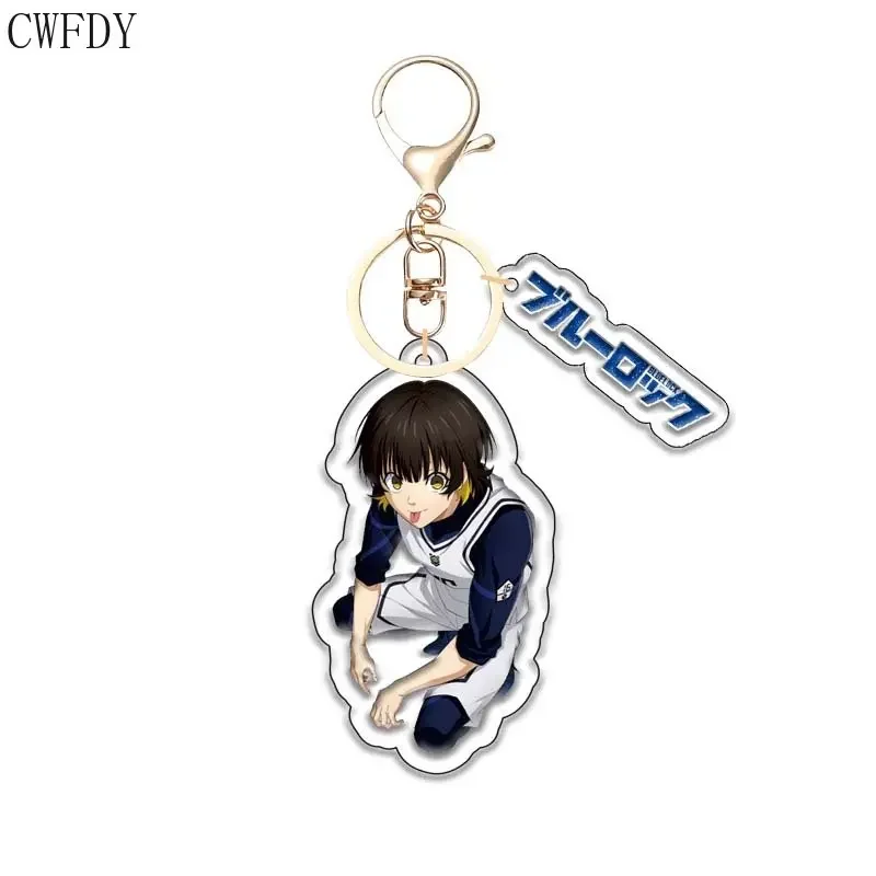 Anime Blue Lock Keychain Isagi Yoichi Chigiri Hyoma Key Chain For Men Women Kawaii Figure Charm Acrylic Jewelry Accessories Gift