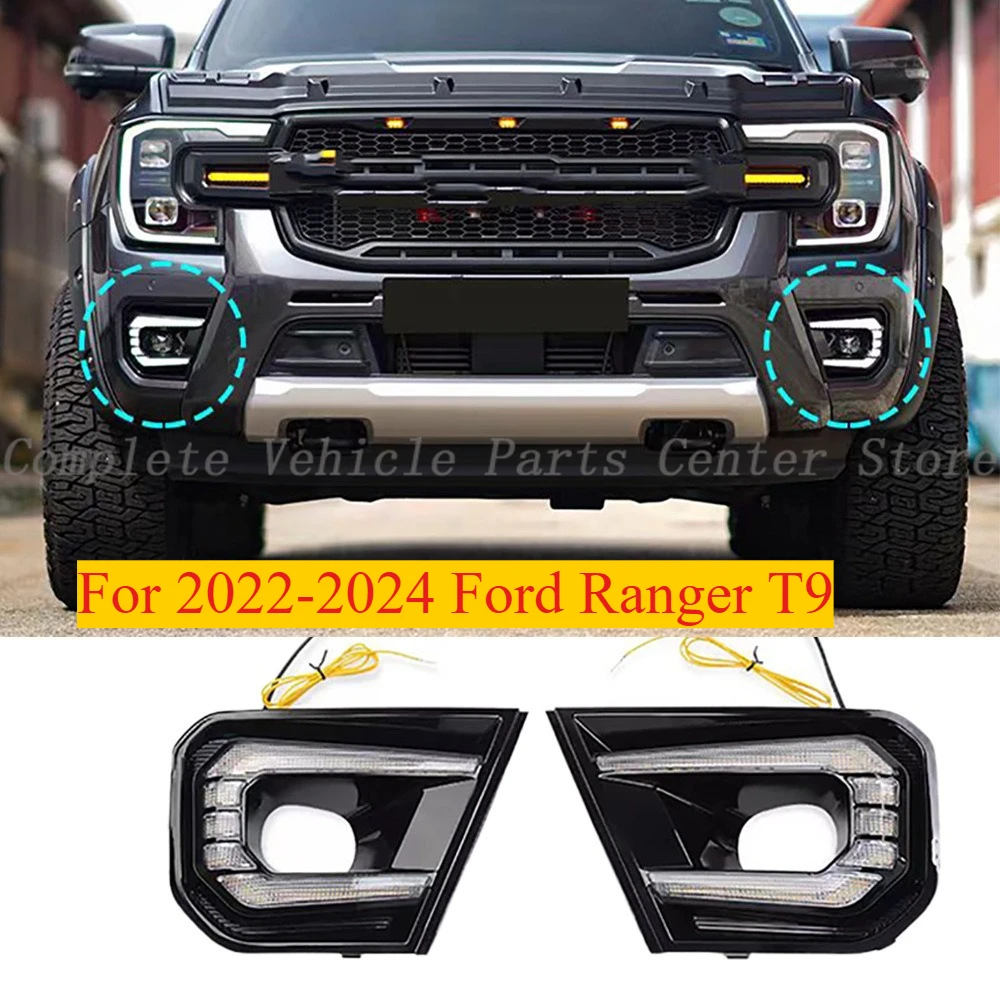 

High Quality LED Fog Lights Daytime Running Lights For 2022-2024 Ford Ranger T9 Front Bumper Modification