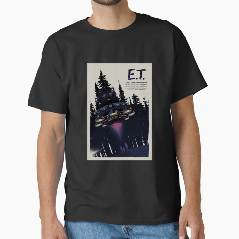 

80s Retro sic fi Cute Alien movie E.T. Phone Home The Extra-Terrestrial vintage Gift T shirt large size Tops S-6XL mens clothing