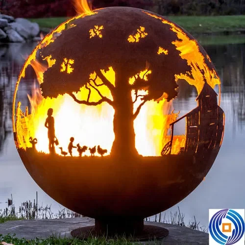 

Outdoor Garden Steel Fire Pit Bowl with Different Animals