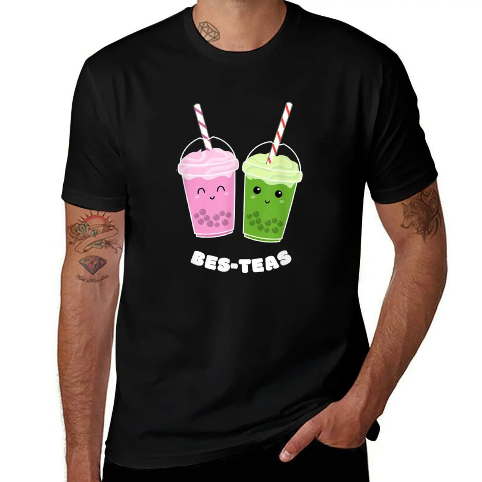 Funny Bes Teas Bubble Tea Gift For A Friend T-Shirt printed t shirts for man T-Shirt