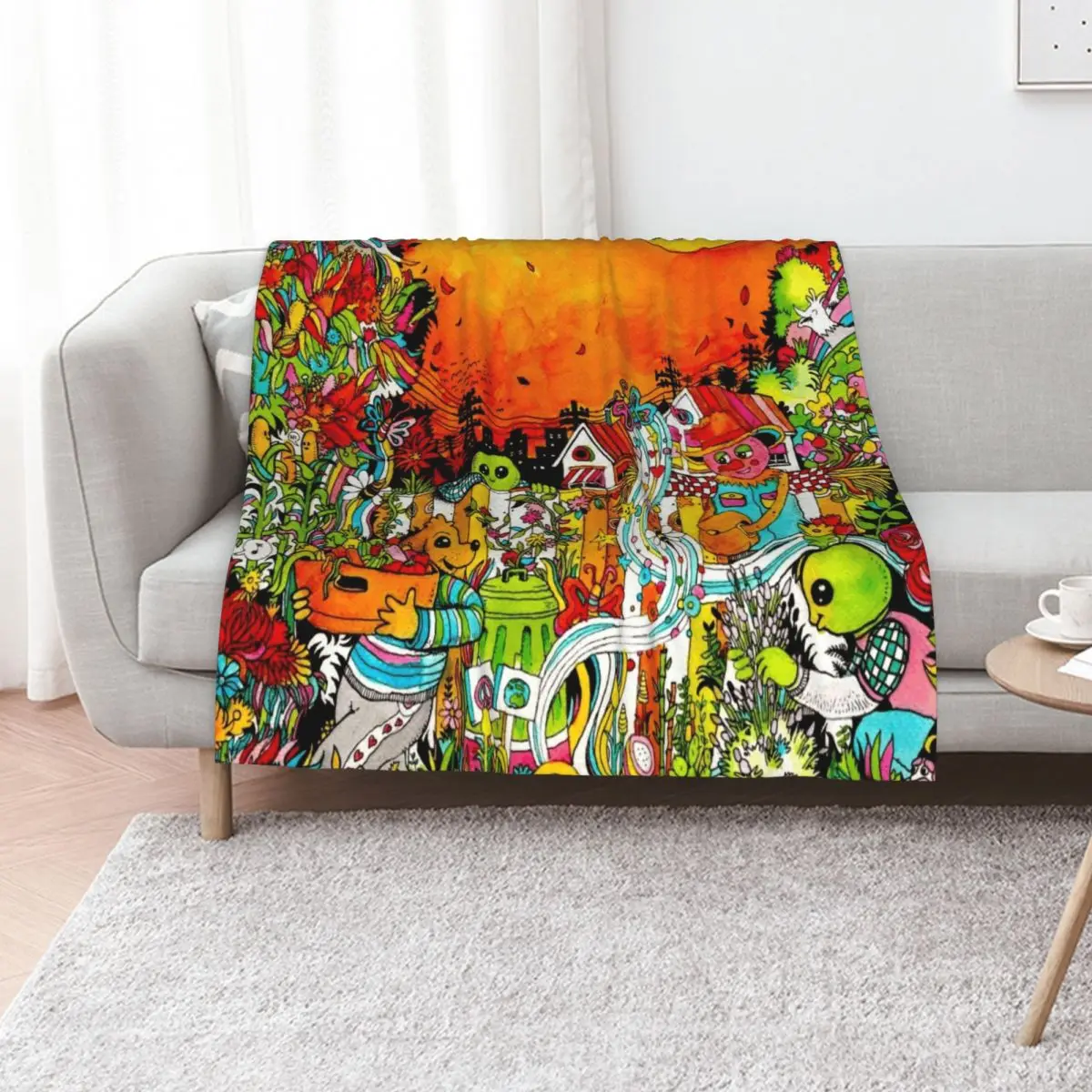Urban Farm Time Throw Blanket Decorative Sofa Softest Winter beds Decorative Throw Thermal Polar Blankets