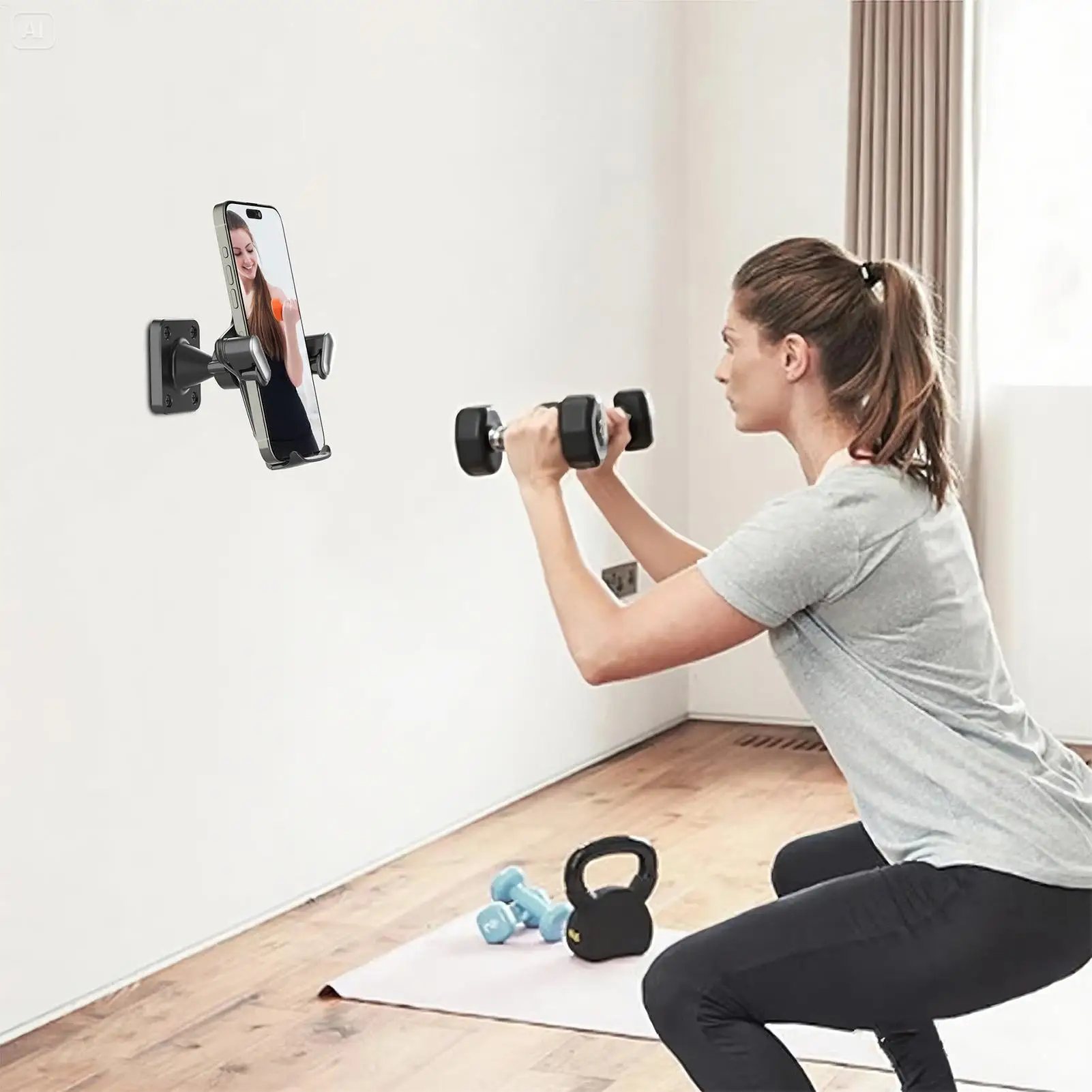 

Держатель для телефона для душа, противоскользящий, с надежной фиксацией, настенный кронштейн для смартфона, подставка для звонков и прослушивания музыки