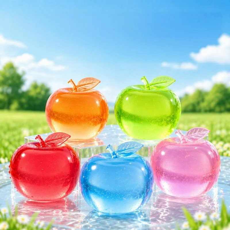 1pc Squishy Green Apple Stress Ball Fidget Sensory Toy for Autism Slow Rebound Squeeze Toy for Adults Funny Christmas Gift