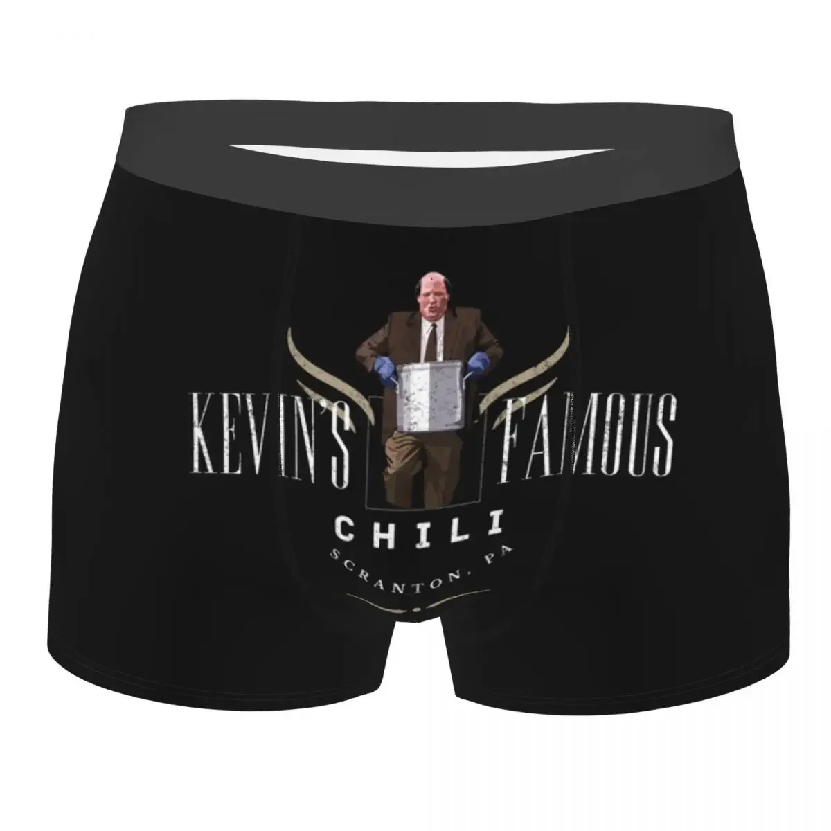 

Funny Kevin's Famous Chili Boxer Shorts For Men Sexy 3D Print Office TV Underwear Panties Briefs Soft Underpants