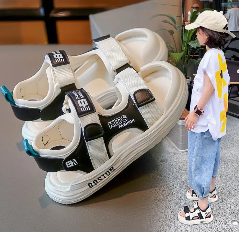 

New Summer Children Sandals Girls Boys Beach Sandal Breathable Summer Kids Hook&loop Sports Sandlias Holiday Outdoors Sneaker