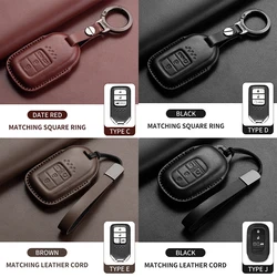 New 3D Top-Layer Cowhide Car Key Case For Honda Civic 8TH Accord CR-V HR-V Pilot Odyssey Vezel  ZR-V UR-V XR-V 2023 2024 Styling