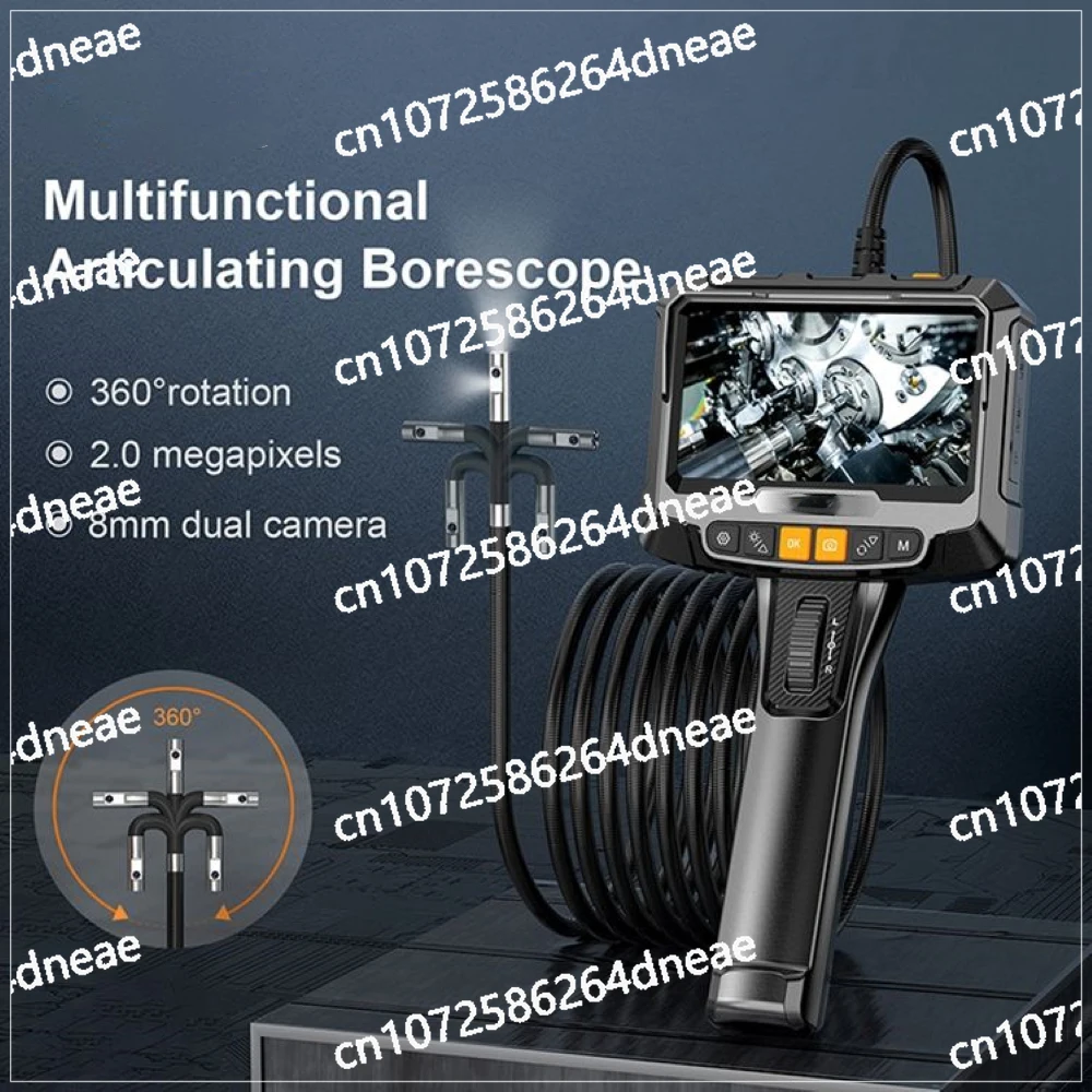 Steering Endoscope Camera 8mm Single&Dual Lens Inspection Borescope 1080P 5