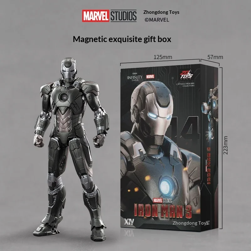 Zhongdong Marvel Iron Man MK14 Action Figure Movable Joints Mecha Collectible Model Desktop Decoration Gift For Fans view 4