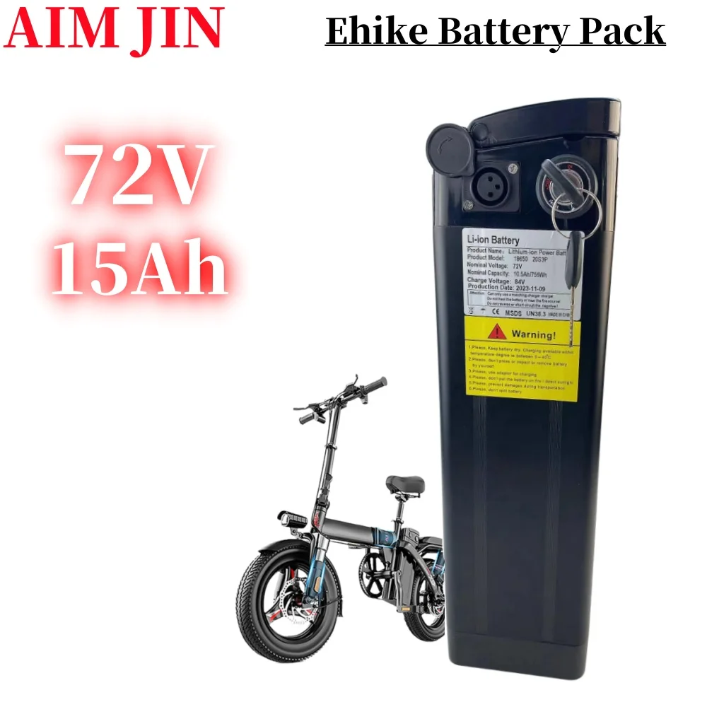 

Silver Fish Battery 72V 15Ah Lithium Battery 20S3P 756wWh Bateria De Litio 72V 15000mAh Akku Accu