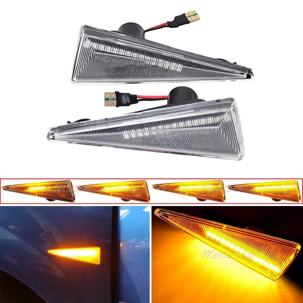 2Pcs Side Marker Turn Signal Indicator LED Dynamic Light For Renault Scenic 2 Espace 4 Megane 2 Symbol 2 Avantime Vel Satis Wind