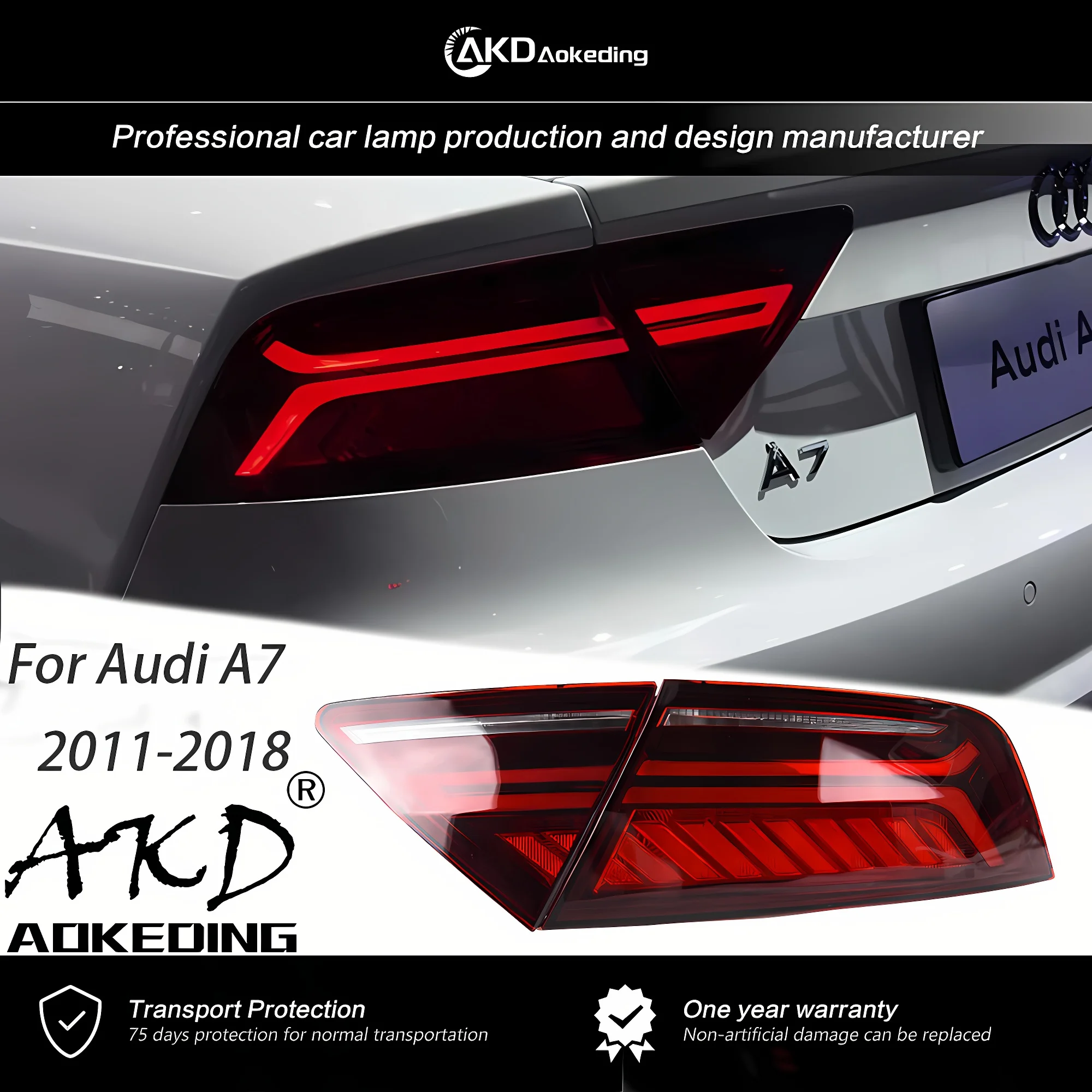 

AKD Tail Lamp For A7 2011-2018 S7 LED TailLights Projection Lens Dynamic Signal DRL Accessories