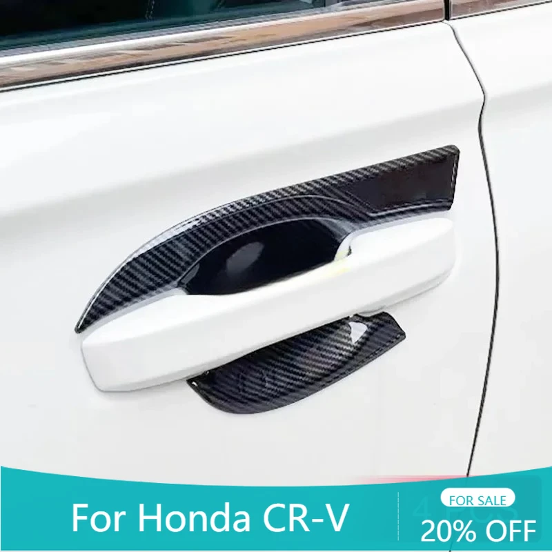 

Carbon Fiber Door Handle Surrounds Trims Moulding Accessories For Honda CR-V CRV 6th 2023 2024 2025
